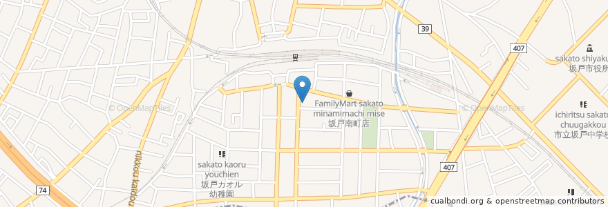 Mapa de ubicacion de こどもの夢保育園 en ژاپن, 埼玉県, 坂戸市.