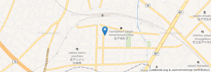 Mapa de ubicacion de 田口耳鼻咽喉科 en 일본, 사이타마현, 坂戸市.