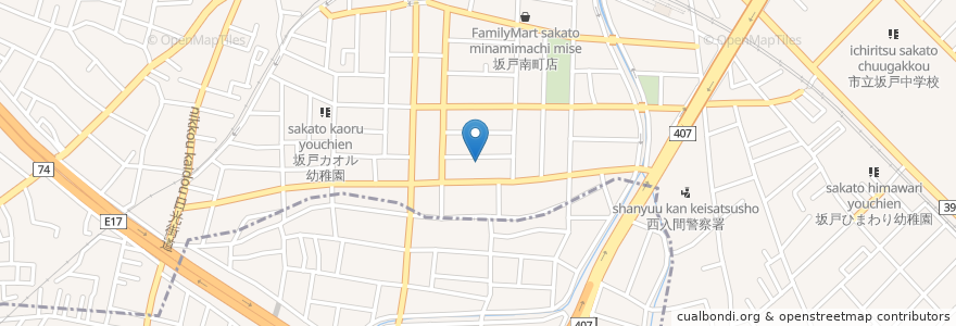 Mapa de ubicacion de 中澤産婦人科 en 일본, 사이타마현, 鶴ヶ島市, 坂戸市.
