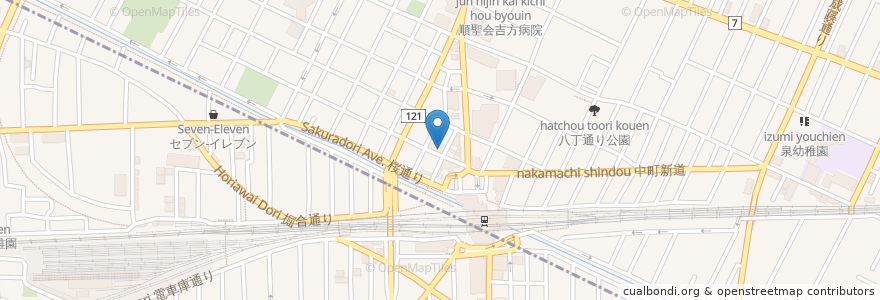Mapa de ubicacion de ハモニカ横町 ミタカ en Japón, Tokio, Musashino.