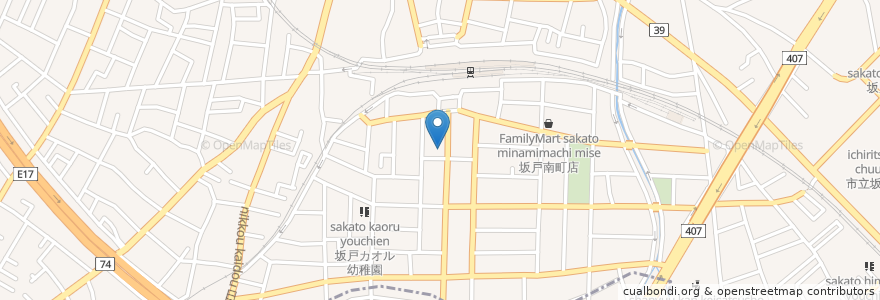 Mapa de ubicacion de ぺんぎん薬局 en Jepun, 埼玉県, 坂戸市.