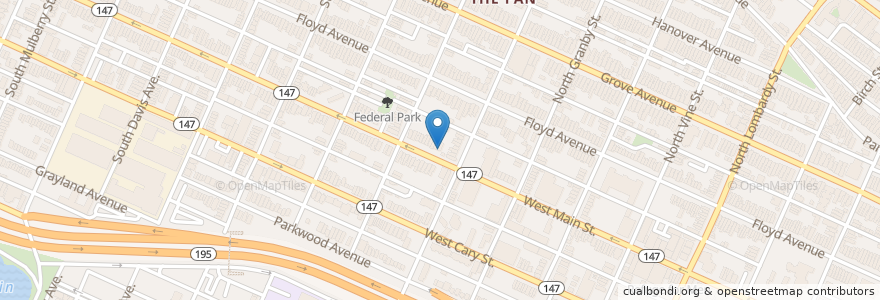 Mapa de ubicacion de Coleman Dental Studio, LLC en 미국, 버지니아, Richmond City.