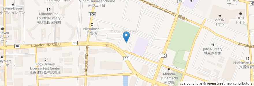 Mapa de ubicacion de マツモトキヨシ en Giappone, Tokyo, 江東区.
