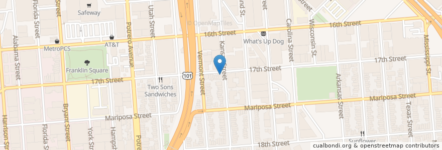 Mapa de ubicacion de Live Sushi Bar en Stati Uniti D'America, California, San Francisco, San Francisco.