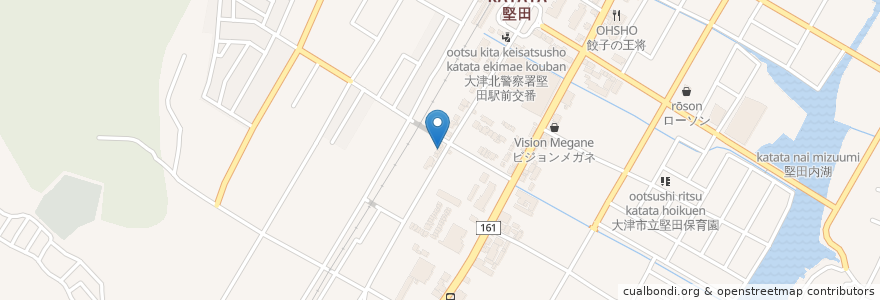 Mapa de ubicacion de コーヒーショップ ポスト en 日本, 滋賀県, 大津市.