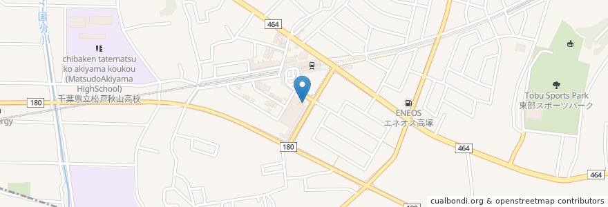 Mapa de ubicacion de Sakura Cafe en Japonya, 千葉県, 松戸市.