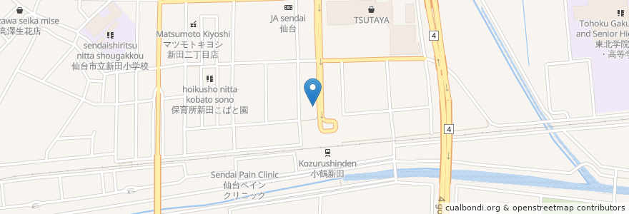 Mapa de ubicacion de そば処 加美 en Japan, Präfektur Miyagi, 仙台市, 宮城野区.