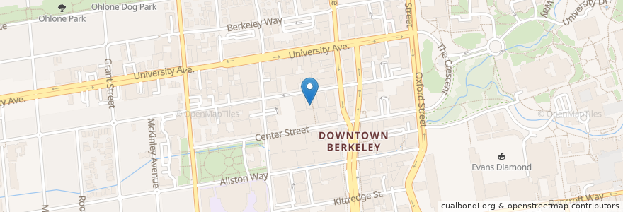 Mapa de ubicacion de Osher Studio en United States, California, Alameda County, Berkeley.
