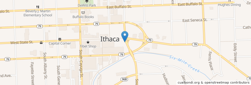 Mapa de ubicacion de LimeBike en Amerika Syarikat, New York, Tompkins County, Ithaca Town, Ithaca.