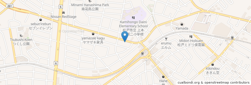 Mapa de ubicacion de ちゅらさん en Giappone, Prefettura Di Chiba, 松戸市.