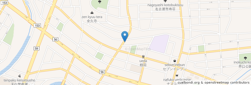 Mapa de ubicacion de WALL en Japan, Präfektur Aichi, 名古屋市, 天白区.