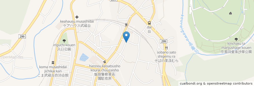 Mapa de ubicacion de みやがわ en 일본, 사이타마현, 日高市.