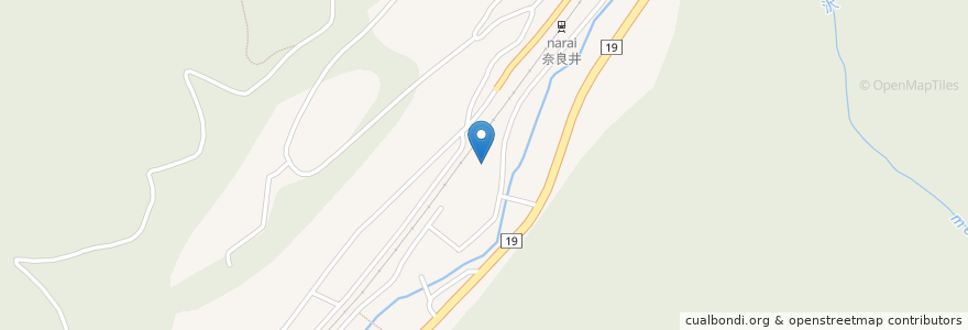 Mapa de ubicacion de カフェ 深山 en 日本, 長野県, 塩尻市.