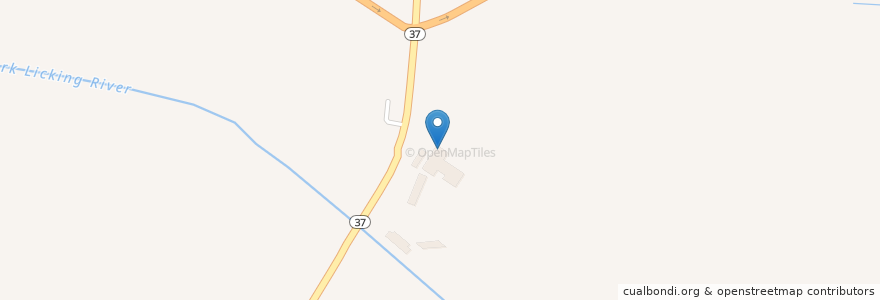 Mapa de ubicacion de Popeyes en 미국, 오하이오 주, Licking County, Union Township.