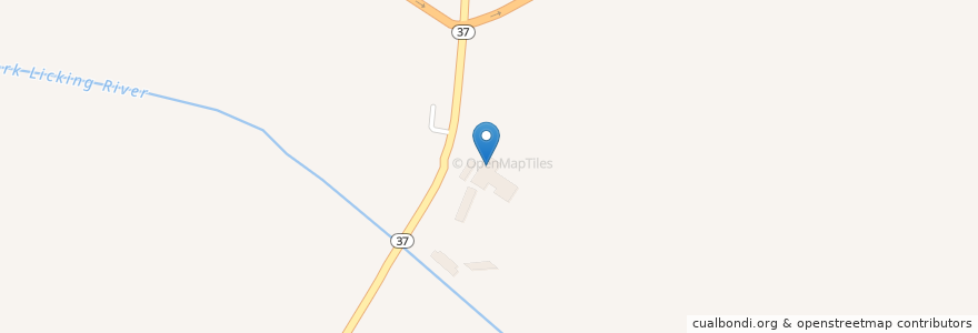Mapa de ubicacion de Sbarro en 미국, 오하이오 주, Licking County, Union Township.