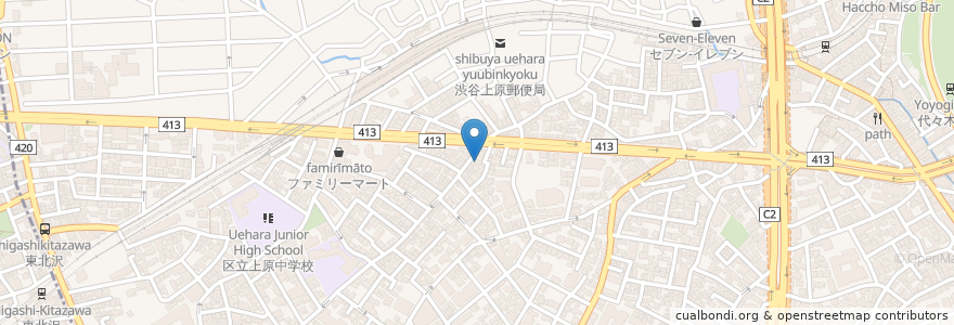 Mapa de ubicacion de 石川歯科医院 en Jepun, 東京都, 渋谷区.