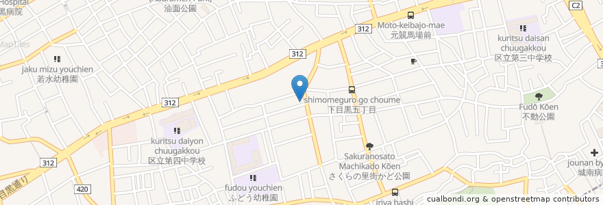 Mapa de ubicacion de 下目黒ハリストス正教会　聖アレクサンドル・ネフスキー教会 en Japão, Tóquio, 目黒区.