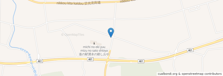 Mapa de ubicacion de かき氷 和気商店 en Japonya, 栃木県, 塩谷郡, 塩谷町.