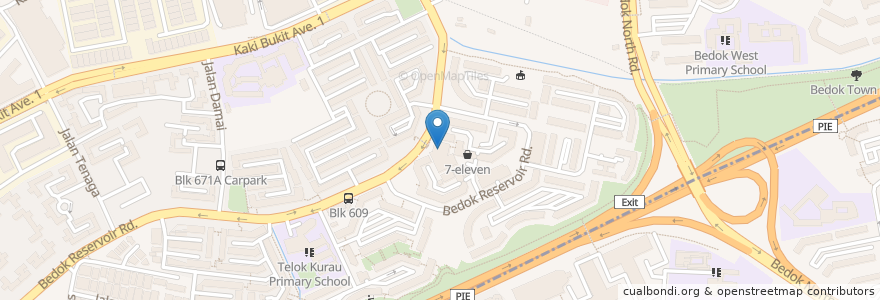 Mapa de ubicacion de Pasar Makan @ Reservoir en 싱가포르, Northeast.