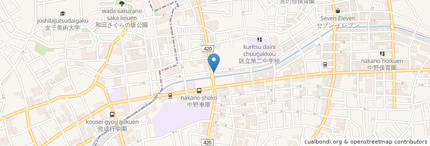 Mapa de ubicacion de ラセーヌ en ژاپن, 東京都, 中野区.