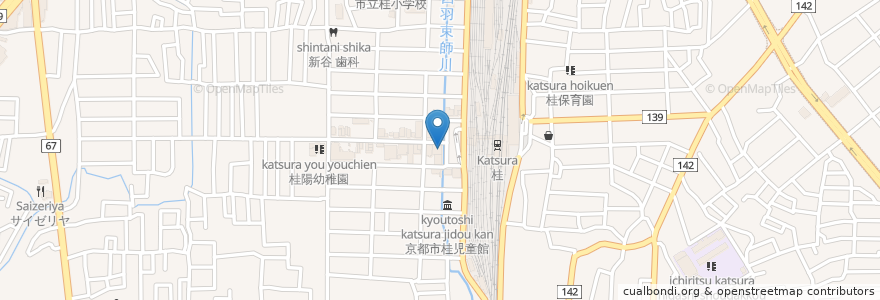 Mapa de ubicacion de ツルハドラッグ en ژاپن, 京都府, 京都市, 西京区.
