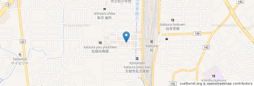 Mapa de ubicacion de 河田歯科 en Japonya, 京都府, 京都市, 西京区.