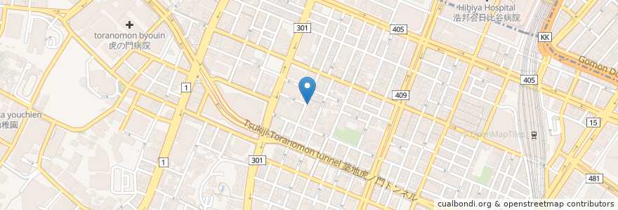 Mapa de ubicacion de bistroタウ en Japon, Tokyo, 港区.
