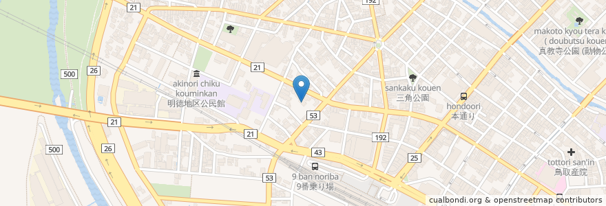 Mapa de ubicacion de 妙玄寺 en ژاپن, 鳥取県, 鳥取市.