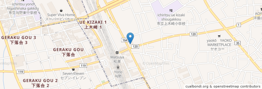 Mapa de ubicacion de 東日本銀行与野支店 en 일본, 사이타마현, さいたま市, 浦和区.