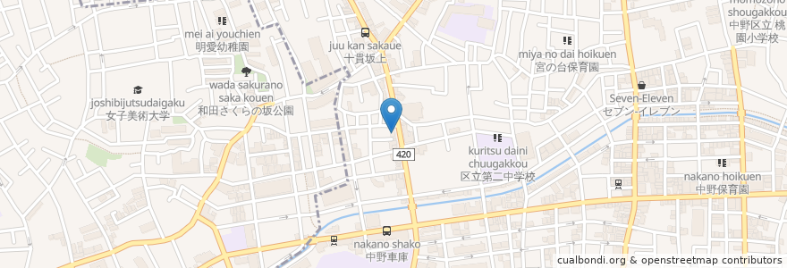 Mapa de ubicacion de 鈴薬局 en Япония, Токио, Накано.