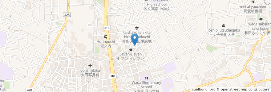 Mapa de ubicacion de PENNY LANE en Jepun, 東京都, 杉並区.