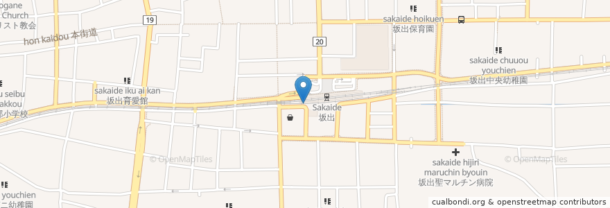 Mapa de ubicacion de 坂出駅市民サービスセンター en Japan, Präfektur Kagawa, 坂出市.