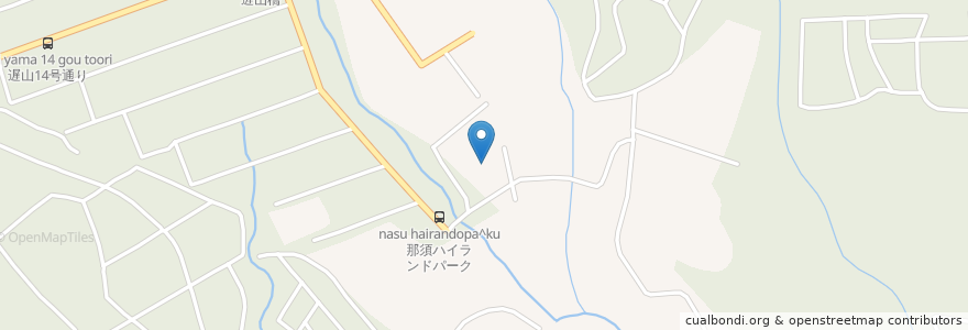 Mapa de ubicacion de ウーピーズカフェ en اليابان, 栃木県, 那須郡, 那須町.
