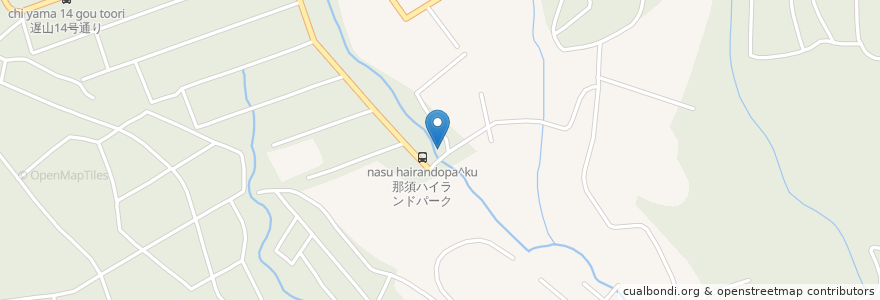 Mapa de ubicacion de テラスBBQ en 日本, 栃木県, 那須郡, 那須町.