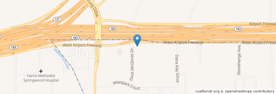 Mapa de ubicacion de Dixie House Cafe en Amerika Syarikat, Texas, Tarrant County, Bedford.