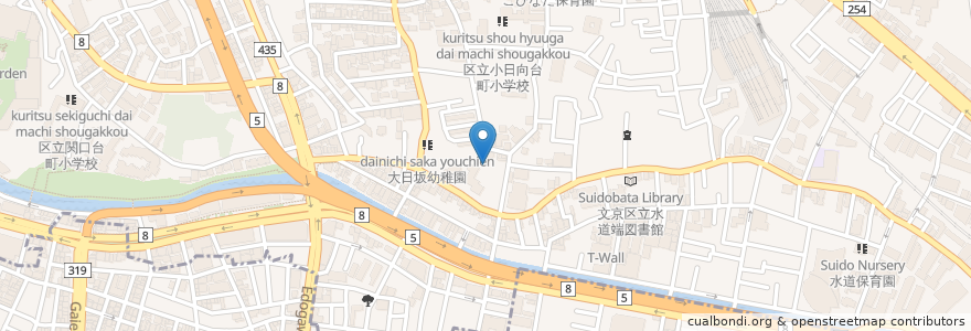 Mapa de ubicacion de 小日向神社 en 日本, 东京都/東京都, 文京区.