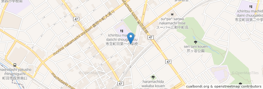 Mapa de ubicacion de 鰻屋 三右ヱ門 en 日本, 東京都, 町田市.