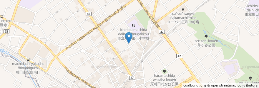 Mapa de ubicacion de 町田調理師専門学校 en Japão, Tóquio, 町田市.
