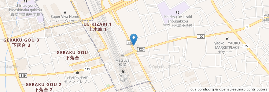 Mapa de ubicacion de 与野駅市民の窓口 en ژاپن, 埼玉県, さいたま市, 浦和区.