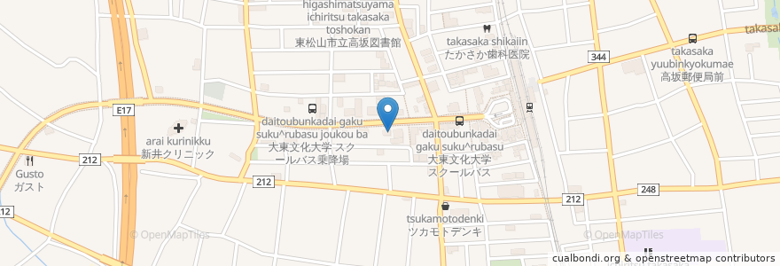 Mapa de ubicacion de ラシカ en Japão, 埼玉県, 東松山市.