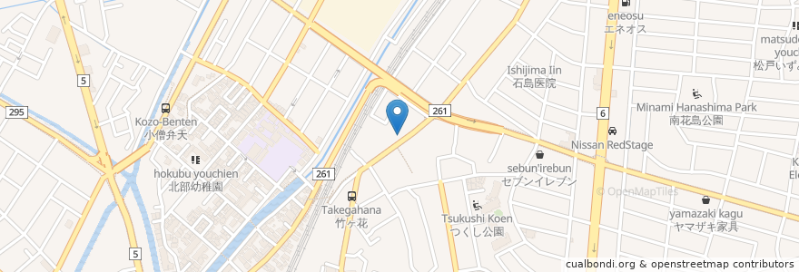Mapa de ubicacion de Tathuya en اليابان, 千葉県, 松戸市.