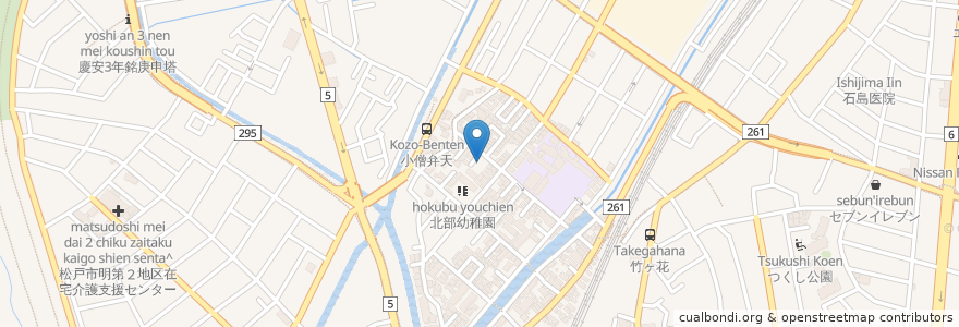 Mapa de ubicacion de Navi park en اليابان, 千葉県, 松戸市.