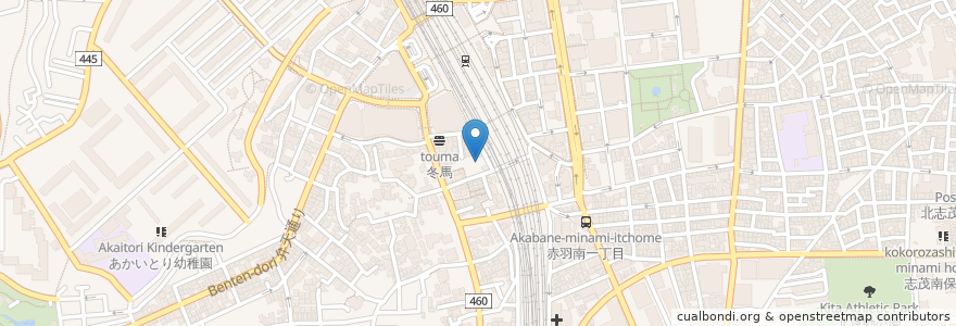 Mapa de ubicacion de タイムズ en اليابان, 東京都, 北区.