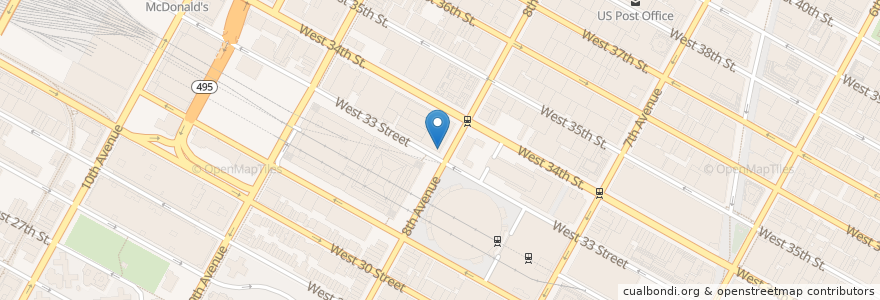 Mapa de ubicacion de TD Bank en Соединённые Штаты Америки, Нью-Йорк, Нью-Йорк, Округ Нью-Йорк, Манхэттен, Manhattan Community Board 4.