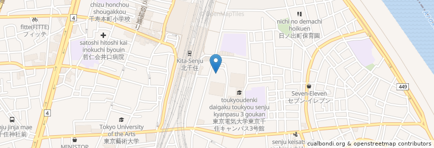Mapa de ubicacion de イタリアン・トマト CafeJr. en Jepun, 東京都, 足立区.