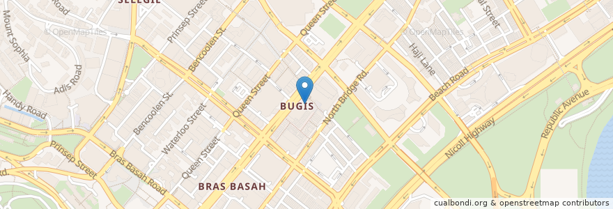 Mapa de ubicacion de Aloha Poké Bugis Junction en Сингапур, Central.