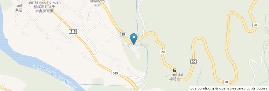 Mapa de ubicacion de サンセットメモリー en Japón, Prefectura De Kanagawa, 相模原市, 緑区.