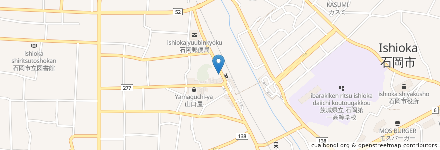 Mapa de ubicacion de ヨット食堂　駅前本店 en Japan, 茨城県, 石岡市.