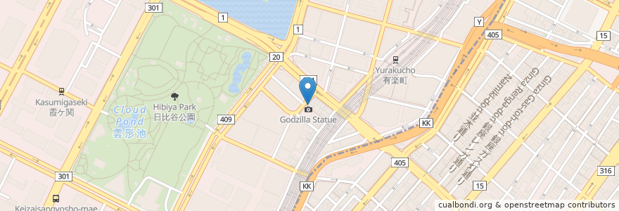 Mapa de ubicacion de ウェンディーズ en 日本, 東京都, 千代田区.