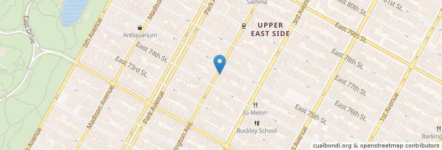 Mapa de ubicacion de Joe Coffee Company en Соединённые Штаты Америки, Нью-Йорк, Нью-Йорк, Округ Нью-Йорк, Манхэттен, Manhattan Community Board 8.